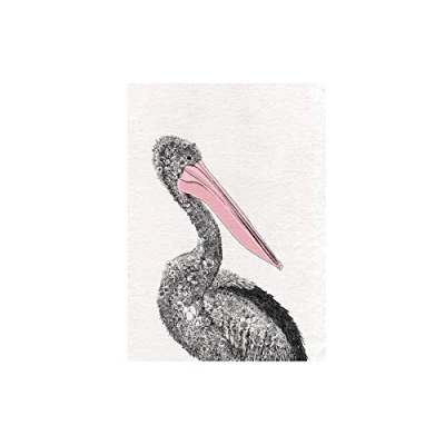 Immagine di Maxwell &amp; Williams Marini Ferlazzo Birds Strofinaccio da Cucina in Cotone Stampato con Pellicano Australiano, Colore Nero / Bianco, 50 x 70 cm