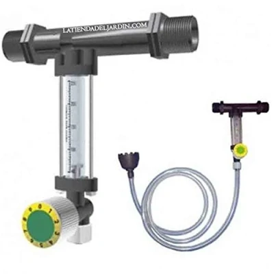 Immagine di Iniettore di fertilizzante Venturi, con chiave per dosaggio precisione, 25Ø 5 mm, irrigazione 1630 l/h, flusso massimo 110 litri a 3 bar
