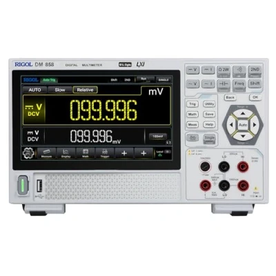 Immagine di Rigol DM858 Multimetro da tavolo digitale CAT I 1000 V, II 300 V Display (Counts): 500000