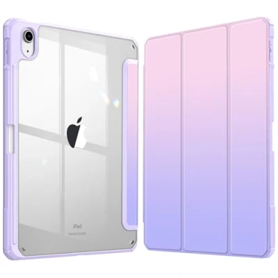 Immagine di FINTIE Custodia per iPad 10ª Generazione 10.9&quot; 2022 con Pencil Holder Sottile Leggero Trasparente Cover Pos1teriore Bordo in TPU Morbido Auto Sveglia/Sonno, Fantasy Ombre
