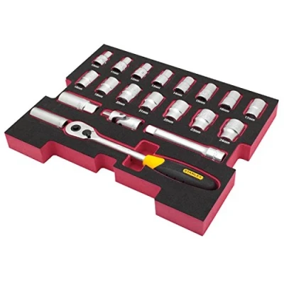 Immagine di STANLEY FatMax FMHT0 74297 Chiavi a Bussola 1/2&#039; in Cassettiera, Set di, 20