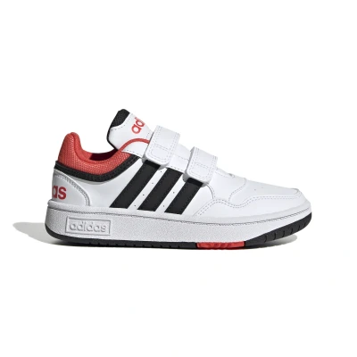Immagine di adidas Hoops Lifestyle Basketball Hook And Loop Shoes, Scarpe, Cloud White/Core Black/Bright Red, 32 EU
