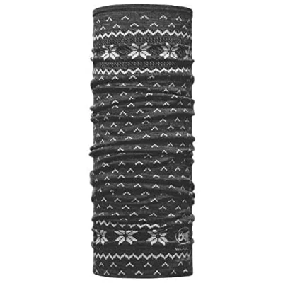 Immagine di Buff Merino Wool Floki Scaldacollo, Uomo, Nero/Trail Multi, Taglia Unica