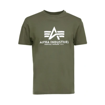Immagine di Alpha Industries Tshirt con stampa, Uomo, Taglia: Medium, Dark oliv