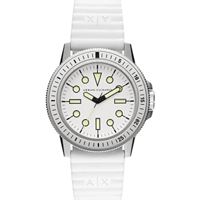 Immagine di Armani Exchange Orologio Uomo, movimento a tre lancette, cassa in acciaio inossidabile argento 42 mm e cinturino silicone, AX1850