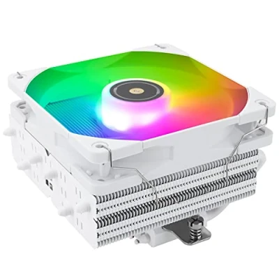 Immagine di Thermalright SI 100 WHITE ARGB Radiatore ad aria CPU, 6 x mm, 120 con cuscinetto S FDB V2.0, tecnologia AGHP 3.0, per AMD AM4 AM5/Intel 1150/1151/1200/1700/2066