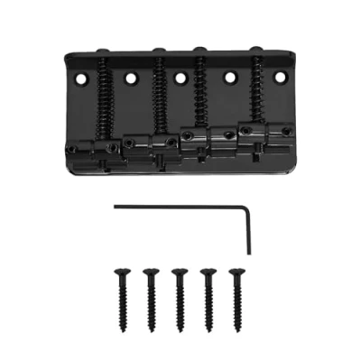 Immagine di Create idea Ponte per basso a 4 corde, professionale, in metallo, quattro jazz elettrico, di precisione (nero)