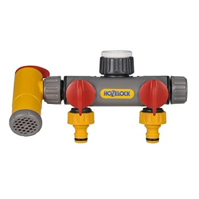 Immagine di Hozelock 2250 0000 FLOWMAX ™ Rubinetto a 2 vie 12 15 mm (1/2) Ø con valvola di controllo