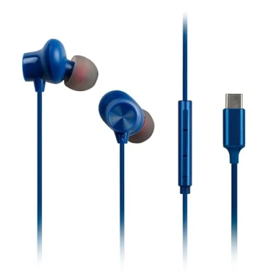 Immagine di Panasonic RP TCM225DEA Auricolari USB C, In Ear, Cuffie con Cavo Microfono e Telecomando Integrati, Bassi Potenti, Taglia Personalizzabile, da 1,2m, Blu