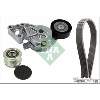 Immagine di INA 529 0465 20 Kit cinghie Poly V con puleggia a ruota libera VOLKSWAGEN: Golf 4, New Beetle Hatchback, Transporter 5 Bus, SEAT: Leon I Hatchback