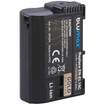 Immagine di Blumax EN EL15c Batteria dorata, 2250 mAh, compatibile con Nikon Z5 Z6 II Z7