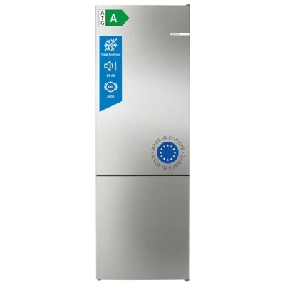 Immagine di Bosch KGN492IAF Serie 4, Frigorifero combinato da libera installazione, NoFrost, VitaFresh XXL: Spazio extra large per i tuoi cibi freschi, PerfectFit, Luce LED, Acciaio, 203 x 70 cm