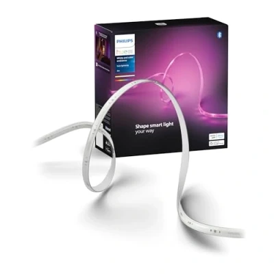 Immagine di Philips Hue Indoor Striscia Smart LED Solo Kit Base 3m 1 Pack Controllo con App Funziona Alexa, Google Assistant e Apple HomeKit