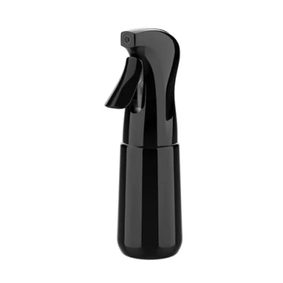 Immagine di GRIFEMA Spruzzatore Nero 200ml Bottiglia Spray Riutilizzabile in Plastica Senza BPA Nebbia Fine con Spruzzo Continuo di 3 Secondi Design Ergonomico Antigoccia per Capelli, Piante, Pulizia