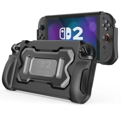 Immagine di MoKo Custodia Protettiva per Nintendo Switch 2 2025, in TPU con Impugnatura Ergonomica e Design Antishock Compatibile Accessori della Console 2, Nero