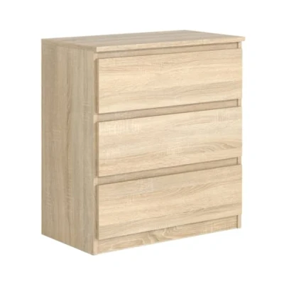 Immagine di 3E 3xE living.com Cassettiera con 3 cassetti 70 cm, colore Rovere sonoma, D: x 39 79 cm