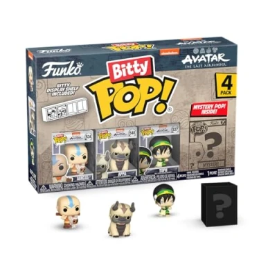 Immagine di Funko Bitty Pop! Avatar: TLA Aang 4PK With Momo, Appa, Toph E una Mini Figura Misteriosa a Sorpresa 0.9 Inch (2.2 Cm) The Last Airbender la Leggenda di da Collezione