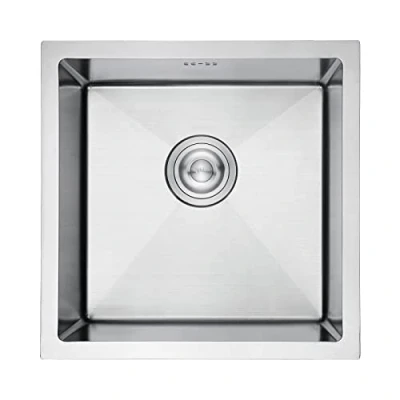 Immagine di Ibergrif M84040 Lavello Cucina 40 x cm, sottopiano con filtro di scarico, Acciaio inossidabile
