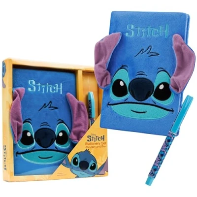 Immagine di Disney Taccuino Stitch, regalo a tema Lilo e formato A5, peluche, con penna
