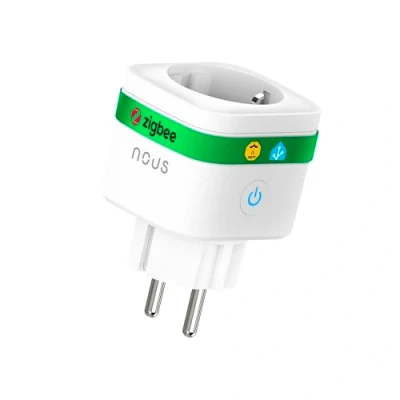 Immagine di NOUS A7Z Presa Intelligente ZigBee con Monitoraggio Energia, 16A, Controllo App &amp; Voce, Timer e Programmi, Compatibile Alexa, Google Home, Home Assistant, Tuya, Richiede Hub ZigBee, 1 Pack