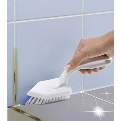 Immagine di Maximex spazzola professionale per interstizi, manico ergonomico, la pulizia di bagni e cucine, dalla forma speciale, dimensioni (L x A P): 21,5 11 5 cm