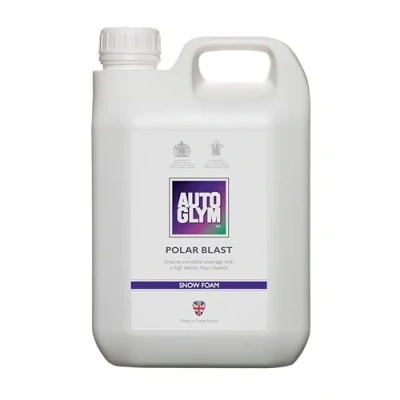 Immagine di Autoglym Polar Blast Detergente Altamente Schiumogeno a pH Neutro per Prelavaggio Auto con Idropulitrici Domestiche, Facile e Veloce da Applicare Flacone 2,5 Litri