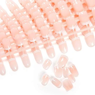Immagine di LIARTY 240 pezzi di Unghie Finte Francese, Falsi Naturali in Acrilico Copertura Completa Corte per Donne e Ragazze