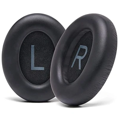 Immagine di WC Cuscinetti auricolari di ricambio per cuffie Bose con cancellazione del rumore 700 (NC700) Wicked Cushions Pelle morbida, lussuosa memory foam, extra spessi e resistenti nero