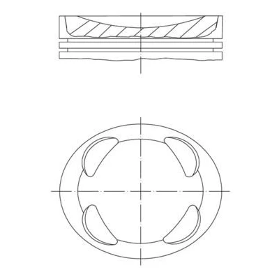 Immagine di MAHLE ORIGINAL 081 PI 00104 002 Pistone 77,5 CITROËN: C4 II Hatchback, C3 II, PEUGEOT: 207 208 I MINI: Clubman