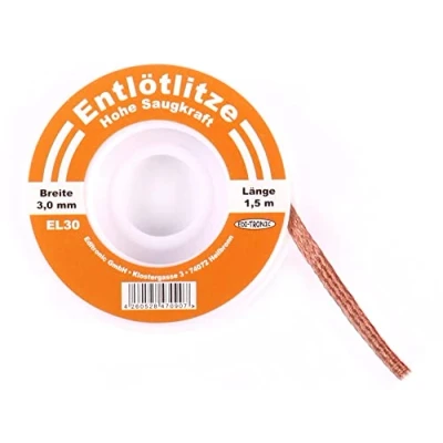 Immagine di edi tronic Dissaldante 3 mm, elevata assorbenza, bobina di aspirazione in rame, mm