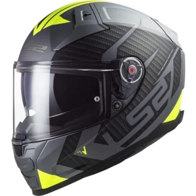 Immagine di LS2, Casco Moto Integrale VECTOR II SPLITTER Matt Titanium H V Yellow, XS