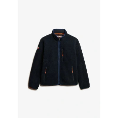 Immagine di Superdry FULL ZIP Giacca in pile, Uomo, Taglia: Large, Eclipse navy
