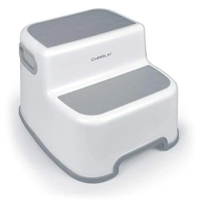 Immagine di Chairlin Sgabello bambini, a due gradini per Gradino Scaletta Bambini in Bagno, Sedile Addestramento WC, Antiscivolo con 2 Scalini.