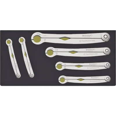 Immagine di Stahlwille TCS 240/6 96838774 Kit chiavi poligonali a cricchetto 6 parti 10 19 mm