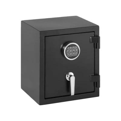 Immagine di Amazon Basics Cassaforte di sicurezza resistente al fuoco con tastierino Serratura a combinazione elettronica, 23.5 L, nero, 35,9 cm x 30,9 40 (LxPxA)