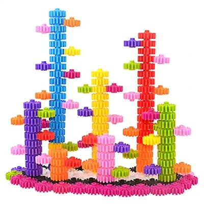Immagine di SIENIANLINE Gears Interlocking Learning Set di Costruzioni per Principianti Gears, Giocattoli da Costruzione 180 pezzi 10 colore