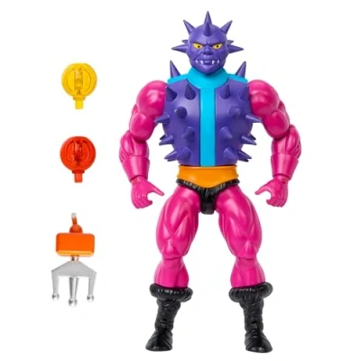 Immagine di Masters of the Universe Origins Spikor Collezione Cartoon, Action Figure articolata Alta 14+ cm, con Mano a Chela tridente e Accessori Inclusi, Giocattolo per Bambini, 6+ Anni, HYD40