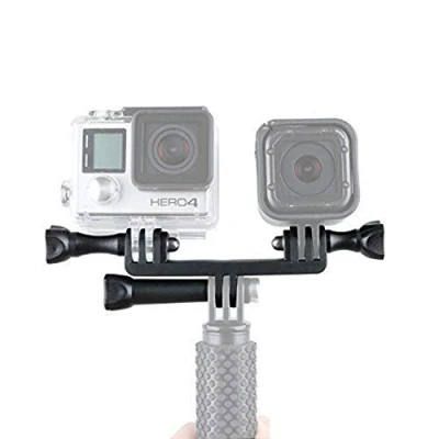 Immagine di Vcufflinks Adattatore doppio per GoPro Hero 9/8/7/(2018)/6/5 Nero, Sessione 5/4, 3+, DJI Osmo Action, AKASO/Campark/YI Action Camera