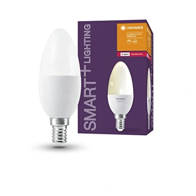 Immagine di LEDVANCE Lampada LED intelligente con tecnologia ZigBee, E14 base ottica opaca ,Bianco caldo (2700K), 470 Lumen, sostituzione delle lampade 40W, dimmerabile intelligente, 4 Confezione
