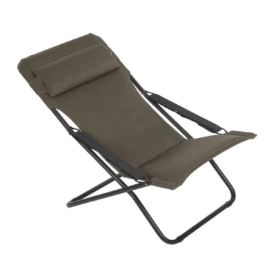 Immagine di Lafuma Mobilier Sedia a sdraio, Pieghevole e regolabile, Transabed, Air Comfort, Colore: Talpa, LFM2865 7057