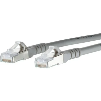 Immagine di Metz Connect 130845B033 E RJ45 cavo di rete, patch CAT 6A S/FTP 20.00 m Grigio doppia schermatura, Privo alogeni, Ritardante fiamma 1 pz.