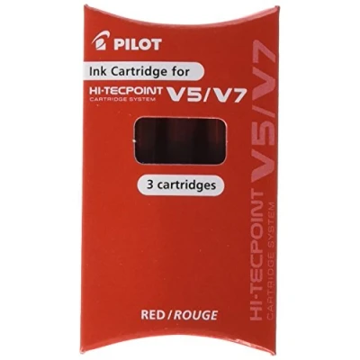 Immagine di PILOT Set di 6 sets 3 cartucce ricaricabili V5/7, colore: Rosso