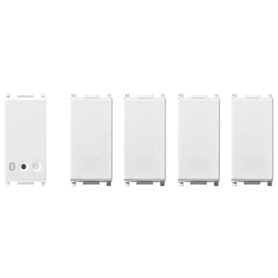Immagine di VIMAR 0K14592.01 Plana Kit IoT, 4 Deviatori e Attuatore connesso VIEW Wireless, per controllo remoto, con doppia tecnologia Bluetooth 5.0 Zigbee 3.0
