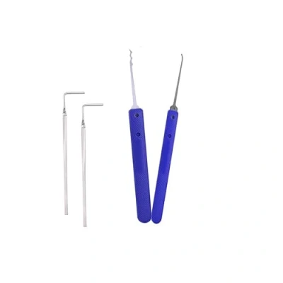 Immagine di Set di pratica per il blocco principianti,Blocco trasparente con strumento Lockpick,Kit raccolta serratura a buon mercato (kit C)
