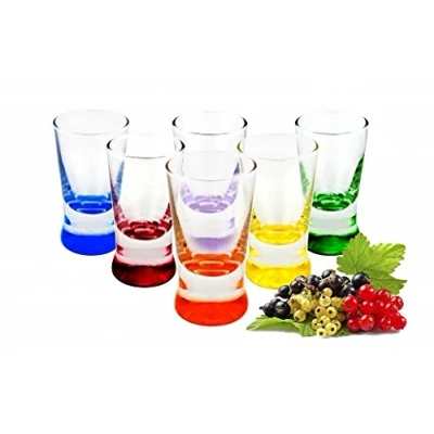 Immagine di 6 bicchierini di bicchieri Tequila x shot liquore colorati vodka.