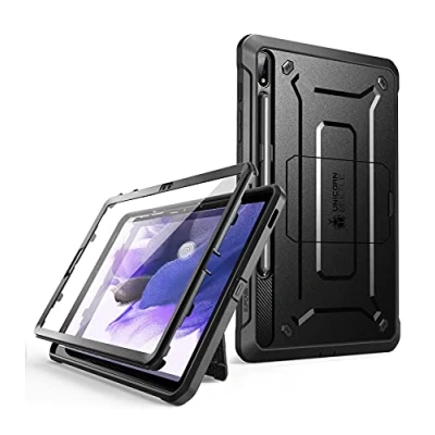 Immagine di SUPCASE Custodia per Samsung Galaxy Tab S7 FE (2021) 12,4 pollici con Pellicola Protettiva + Cavalletto Pieghevole Supporto Stilo (Nero)