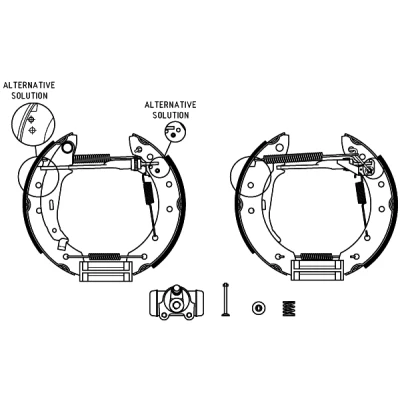 Immagine di TEXTAR Shoe Kit Pro 84048002 freno, Freno a tamburo con cilindretto regolatore/attuatore RENAULT: CLIO 2, TWINGO 1