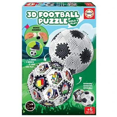 Immagine di Educa 3D Football Puzzle Calcio Bambini Pallone con 32 Pezzi e cui Puoi Giocare Creare Diverse Forme. Dai 6, 7, 8 Anni in su (19210)