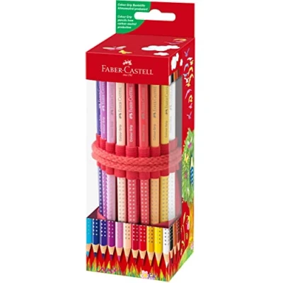 Immagine di FABER CASTELL 201541 Matite colorate Colour Grip da 18 pezzi, con temperamatite