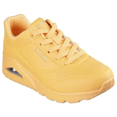 Immagine di Skechers Uno Stand On Air, Scarpe da Ginnastica Donna, Arancio Rosso Sera con Motivo a Zig Zag Tramonto Chevron, 37 EU